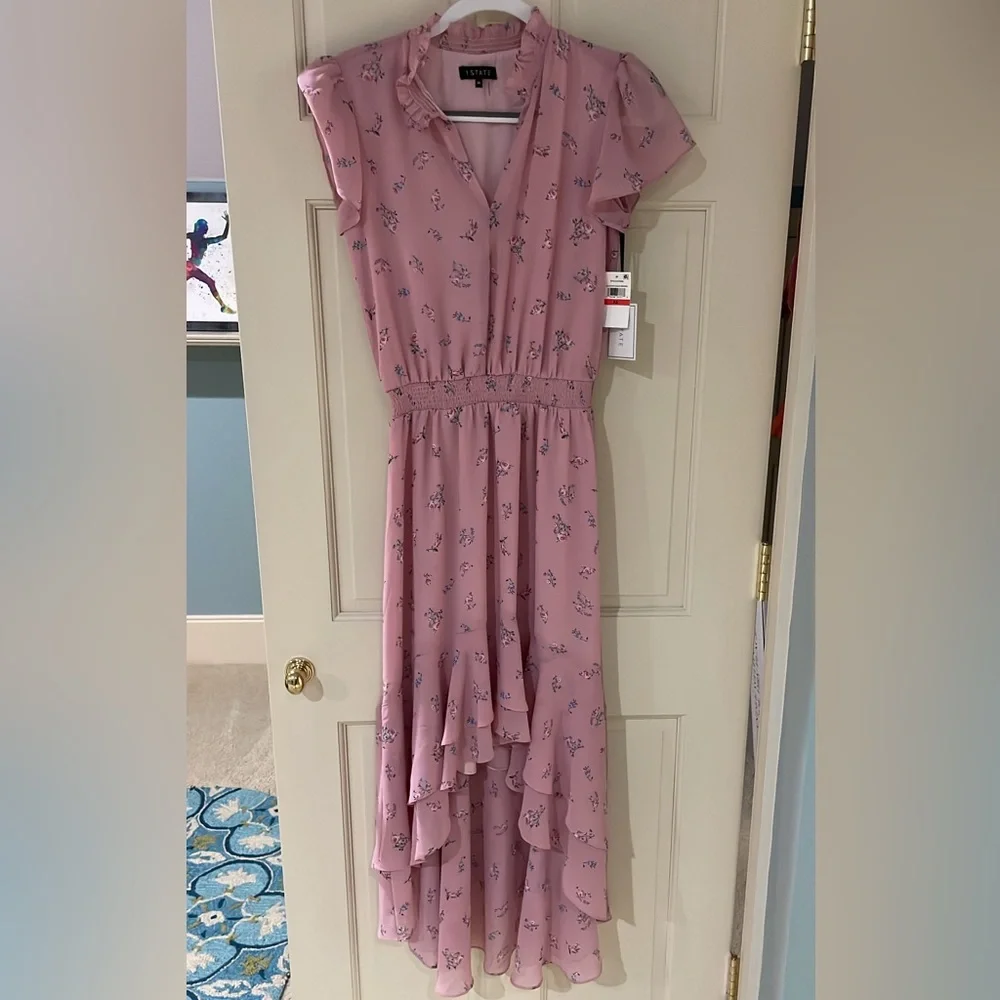 1. State Split Neck High Low Dress, size XS, NWT - Picture 4 of 5